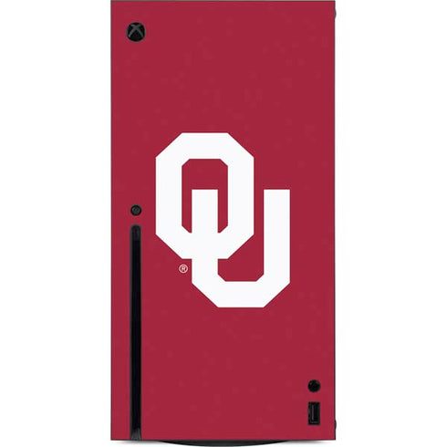 University of Oklahoma Sooners Cracked Xbox Series X Console Skin