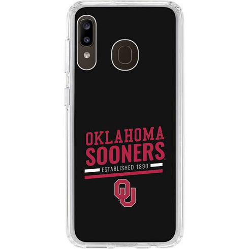 University of Oklahoma Sooners Est 1890 Galaxy A20 Clear Case