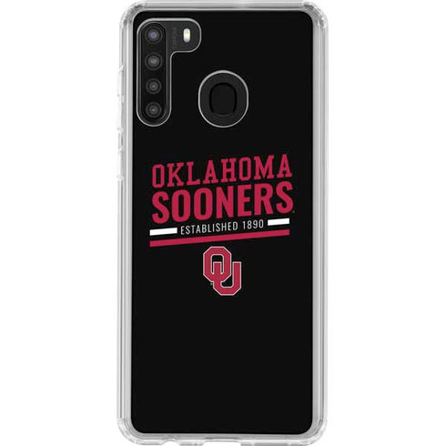 University of Oklahoma Sooners Est 1890 Galaxy A21 Clear Case