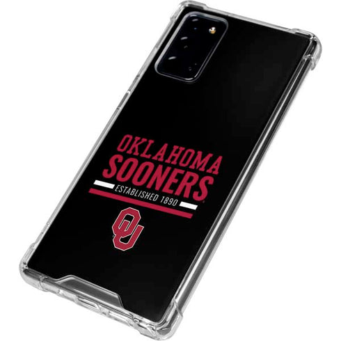 University of Oklahoma Sooners Est 1890 Galaxy Note20 5G Clear Case
