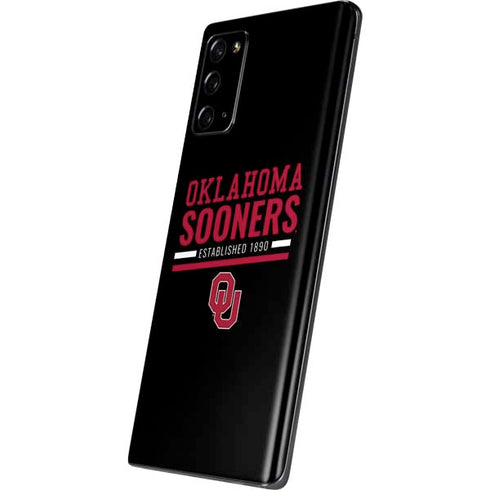 University of Oklahoma Sooners Est 1890 Galaxy Note20 5G Skin