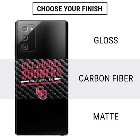 University of Oklahoma Sooners Est 1890 Galaxy Note20 5G Skin