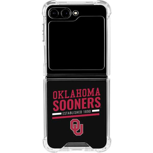 University of Oklahoma Sooners Est 1890 Galaxy Z Flip5 5G Clear Case