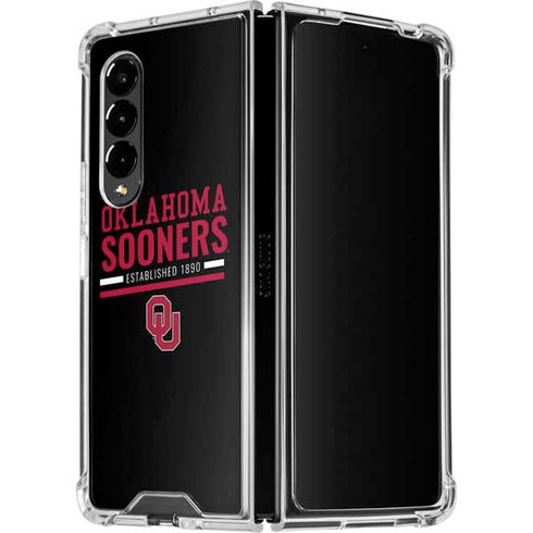University of Oklahoma Sooners Est 1890 Galaxy Z Fold4 5G Clear Case