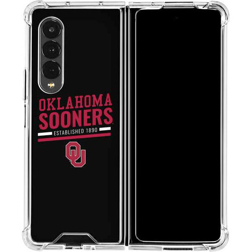University of Oklahoma Sooners Est 1890 Galaxy Z Fold4 5G Clear Case