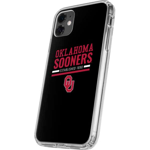 University of Oklahoma Sooners Est 1890 iPhone 11 Clear Case