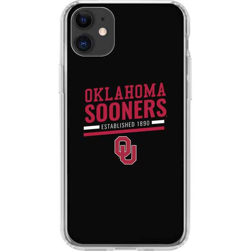 University of Oklahoma Sooners Est 1890 iPhone 11 Clear Case