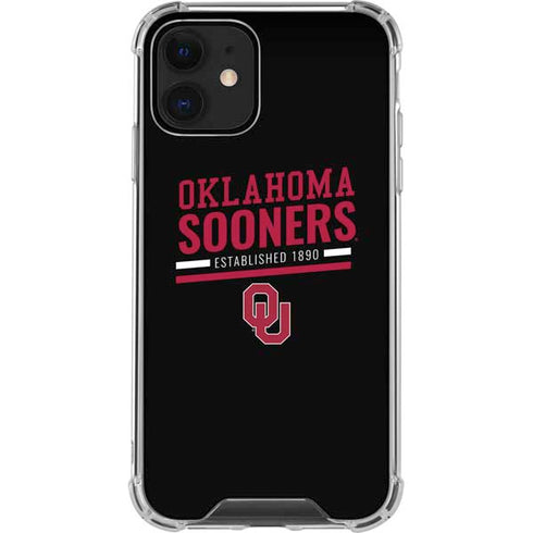University of Oklahoma Sooners Est 1890 iPhone 12 Clear Case