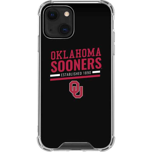 University of Oklahoma Sooners Est 1890 iPhone 13 Clear Case