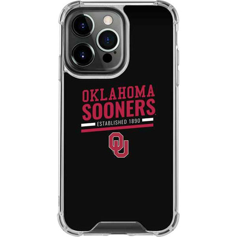 University of Oklahoma Sooners Est 1890 iPhone 14 Pro Clear Case
