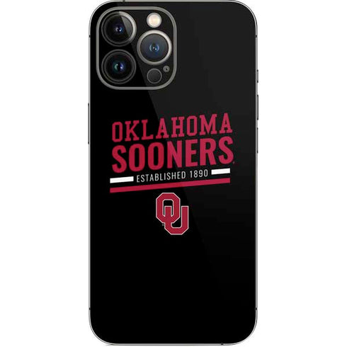 University of Oklahoma Sooners Est 1890 iPhone 14 Pro Max Skin