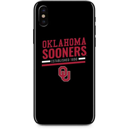 University of Oklahoma Sooners Est 1890 iPhone XS Max Skin