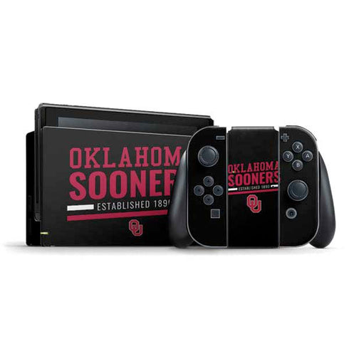 University of Oklahoma Sooners Est 1890 Nintendo Switch Bundle Skin