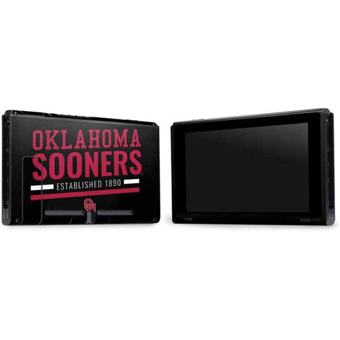 University of Oklahoma Sooners Est 1890 Nintendo Switch Bundle Skin