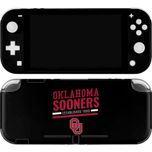 University of Oklahoma Sooners Est 1890 Nintendo Switch Lite Skin
