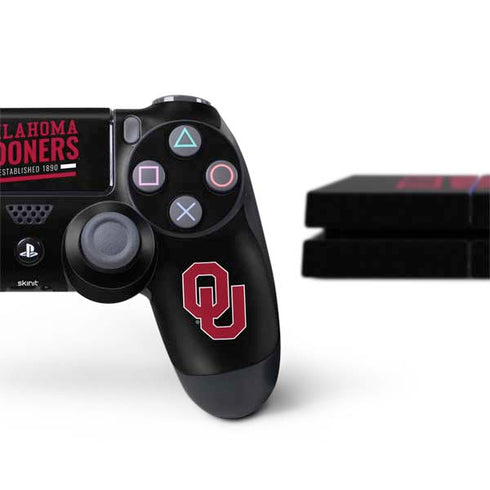 University of Oklahoma Sooners Est 1890 PS4 Console and Controller Bundle Skin