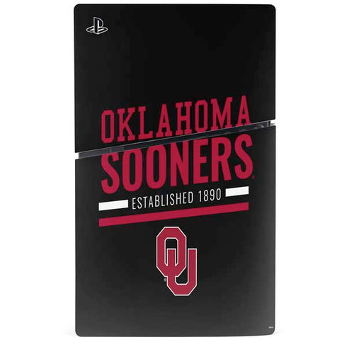 University of Oklahoma Sooners Est 1890 PS5 Slim Disk Console Skin