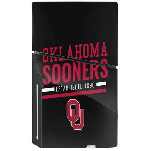 University of Oklahoma Sooners Est 1890 PS5 Slim Disk Console Skin