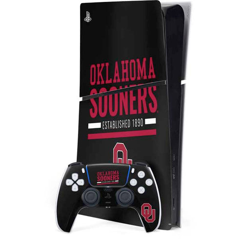 University of Oklahoma Sooners Est 1890 PS5 Slim Digital Edition Console Skin