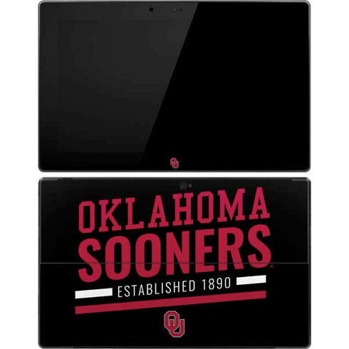 University of Oklahoma Sooners Est 1890 Surface Pro Tablet Skin