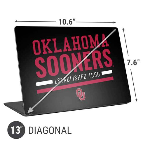 University of Oklahoma Sooners Est 1890 Universal Laptop 13in (10.6 x 7.6in) Skin