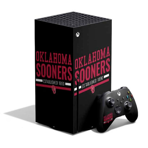 University of Oklahoma Sooners Est 1890 Xbox Series X Bundle Skin