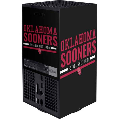 University of Oklahoma Sooners Est 1890 Xbox Series X Bundle Skin