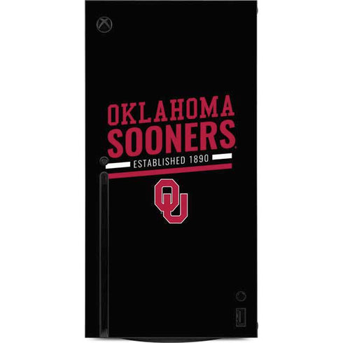 University of Oklahoma Sooners Est 1890 Xbox Series X Console Skin