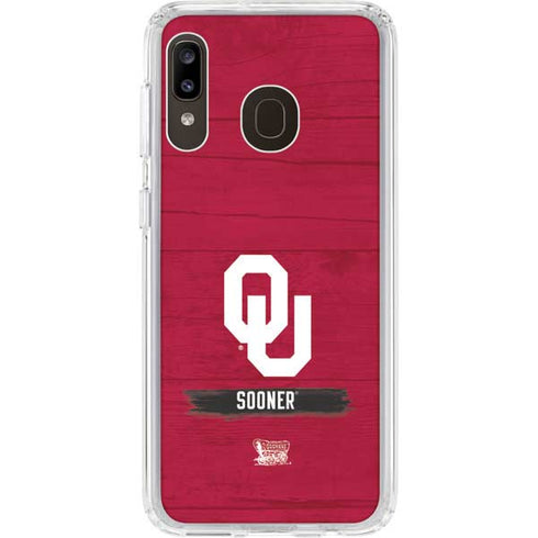 University of Oklahoma Sooners Galaxy A20 Clear Case