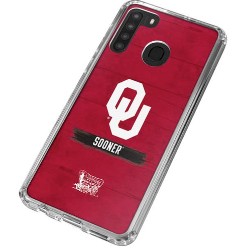 University of Oklahoma Sooners Galaxy A21 Clear Case