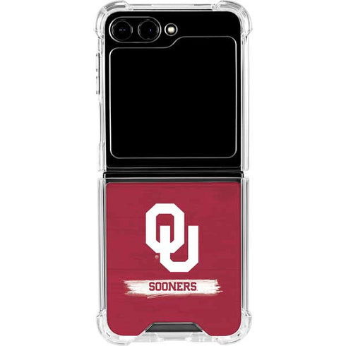 University of Oklahoma Sooners Galaxy Z Flip5 5G Clear Case