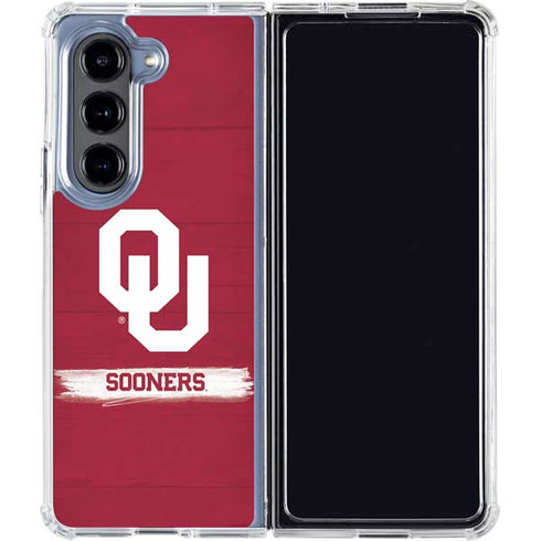 University of Oklahoma Sooners Galaxy Z Fold5 5G Clear Case