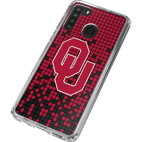 University of Oklahoma Sooners Red Digi Galaxy A21 Clear Case