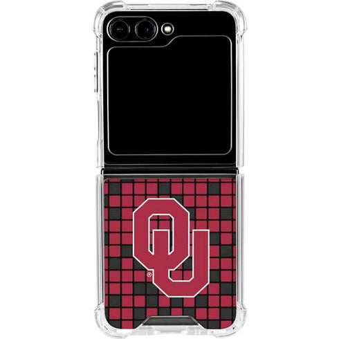 University of Oklahoma Sooners Red Digi Galaxy Z Flip5 5G Clear Case