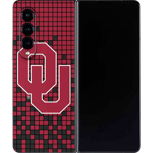 University of Oklahoma Sooners Red Digi Galaxy Z Fold4 5G Skin