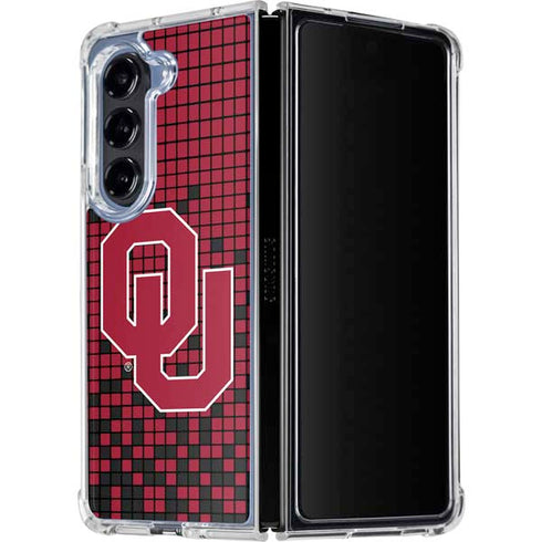 University of Oklahoma Sooners Red Digi Galaxy Z Fold5 5G Clear Case