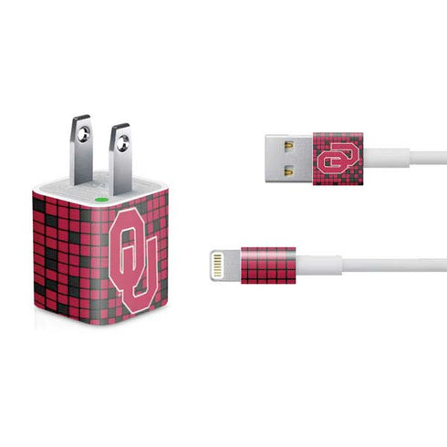 University of Oklahoma Sooners Red Digi iPhone Charger (5W USB) Skin