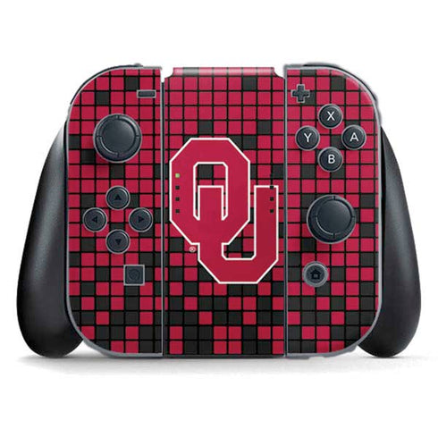 University of Oklahoma Sooners Red Digi Nintendo Switch (2017-2021) Joy-Con Controller Skin