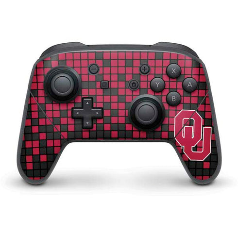 University of Oklahoma Sooners Red Digi Nintendo Switch Pro Controller Skin