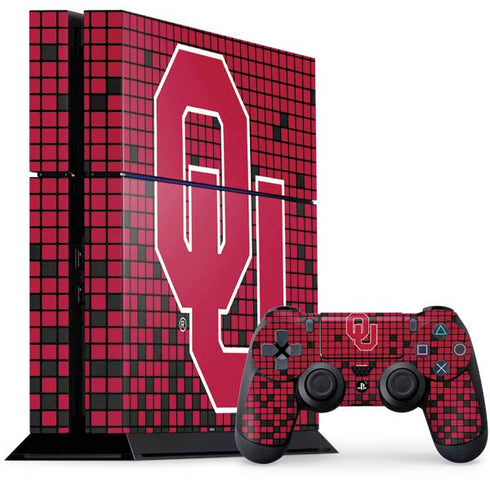University of Oklahoma Sooners Red Digi PS4 Console and Controller Bundle Skin