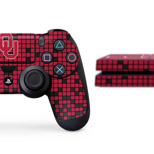 University of Oklahoma Sooners Red Digi PS4 Console and Controller Bundle Skin