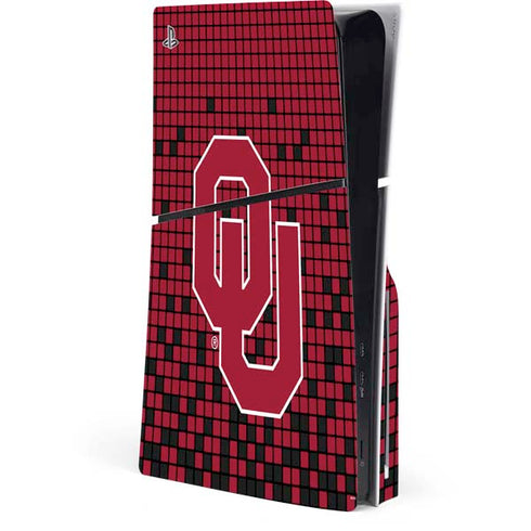 University of Oklahoma Sooners Red Digi PS5 Slim Disk Console Skin