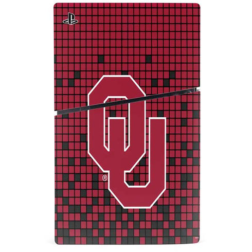 University of Oklahoma Sooners Red Digi PS5 Slim Disk Console Skin