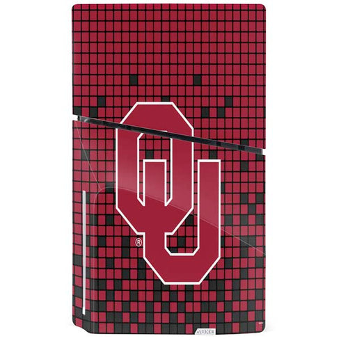 University of Oklahoma Sooners Red Digi PS5 Slim Disk Console Skin