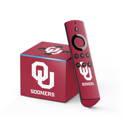 University of Oklahoma Sooners Red Fire TV Cube Skin