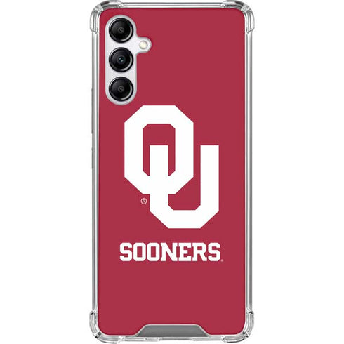 University of Oklahoma Sooners Red Galaxy A15 5G Clear Case