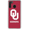 University of Oklahoma Sooners Red Galaxy A21 Clear Case