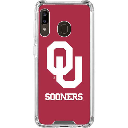 University of Oklahoma Sooners Red Galaxy A30 Clear Case