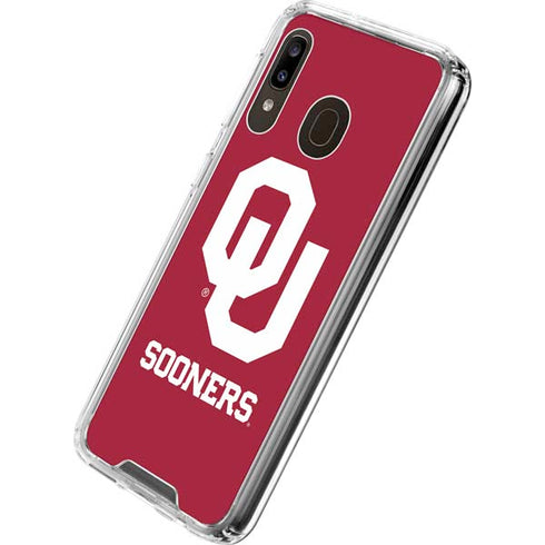 University of Oklahoma Sooners Red Galaxy A30 Clear Case