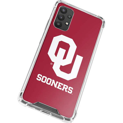 University of Oklahoma Sooners Red Galaxy A32 5G Clear Case